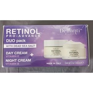 DELFANTI Retinol Pro Advance Dead Sea Salt Vitamin E Duo Pack Day + Night Cream